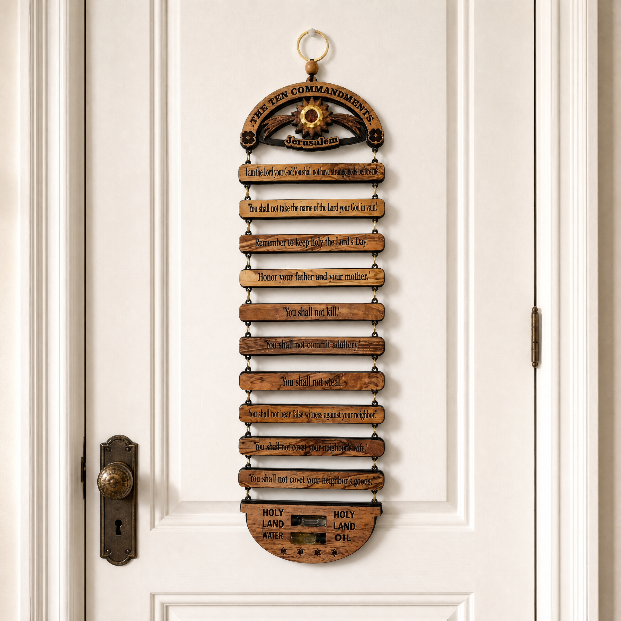 Ten Commandments Wall Hanging from the Holy Land