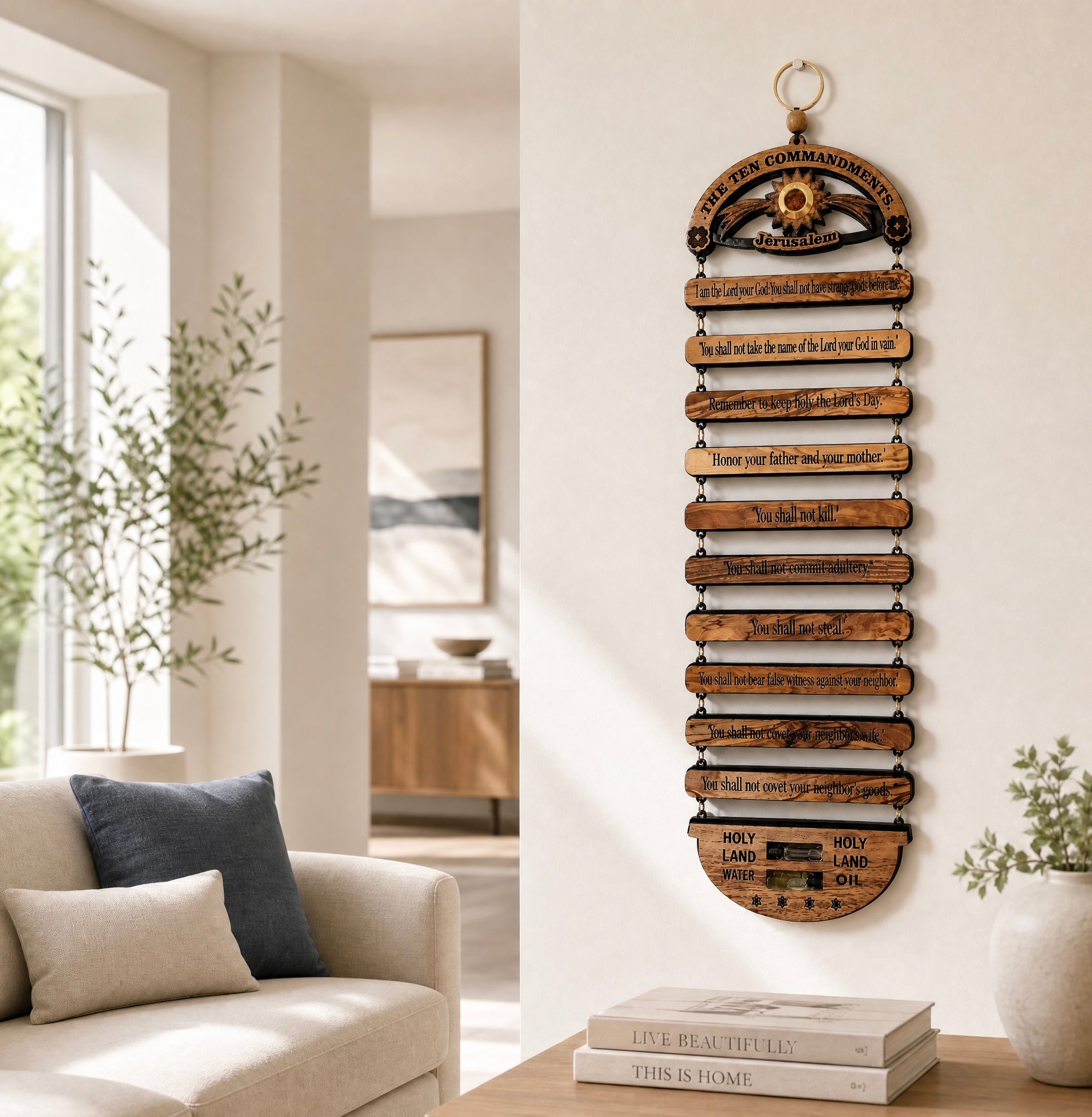 Ten Commandments Wall Hanging from the Holy Land