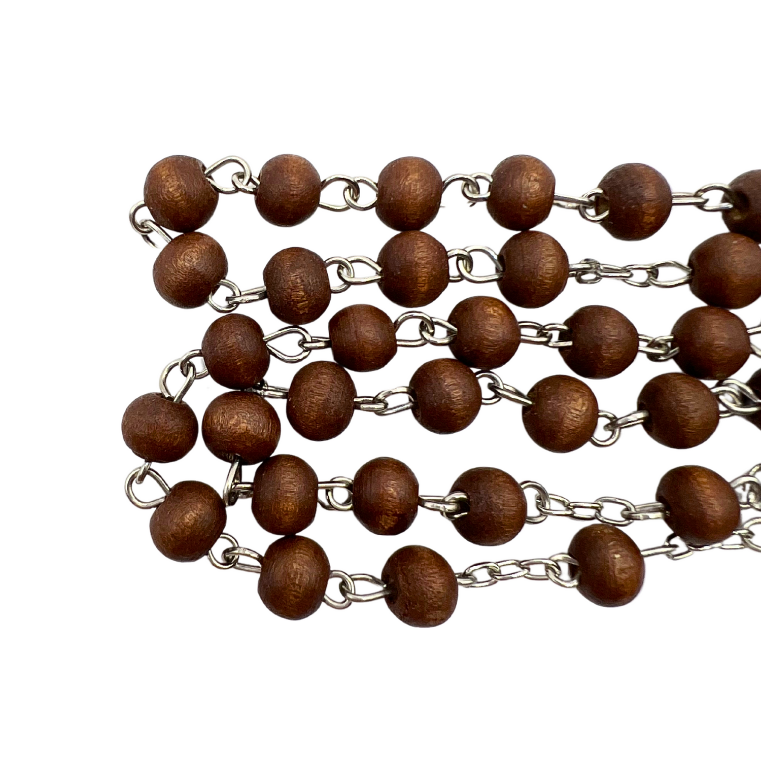 Brown Rose Scented Rosary with Jerusalem Cross
