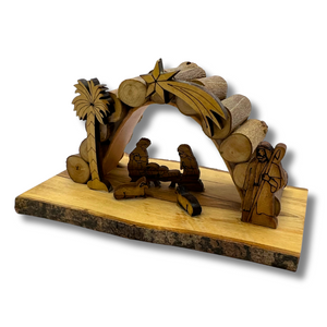 New* Olive Wood Nativity Scene - 5" x 3" x 3"