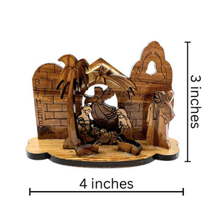 Olive Wood Nativity Scene - 3"x 3"