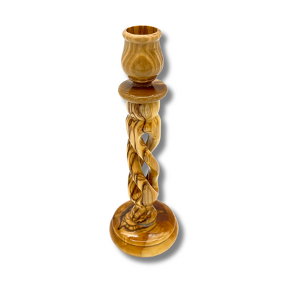 Olive Wood Candle Holder