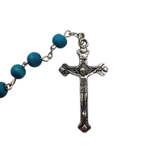 Load image into Gallery viewer, Blue Rose Scented Rosary with Jerusalem Cross (Copy)