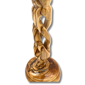 Olive Wood Candle Holder