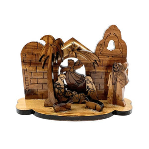 Olive Wood Nativity Scene - 3"x 3"