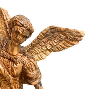 St. Michael the Archangel Olive Wood Statue