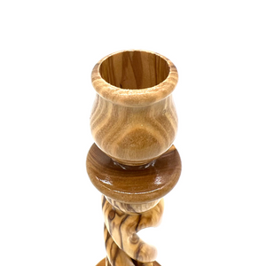 Olive Wood Candle Holder