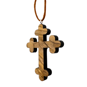 Holy Land Eastern Orthodox Cross Pendant