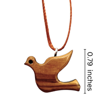 Load image into Gallery viewer, Holy Land Olive Wood Dove Pendant