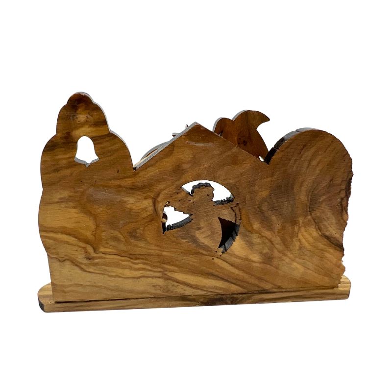 Small Olive Wood Nativity Scene - 3"x 3"
