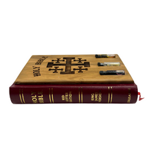 Load image into Gallery viewer, Olive Wood Holy Bible with  Holy Land Essentials (King James Version)