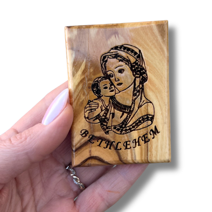 *NEW "Virgin Mary" Olive Wood Magnet
