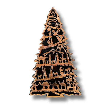 *NEW Olive Wood Christmas Nativity Ornament