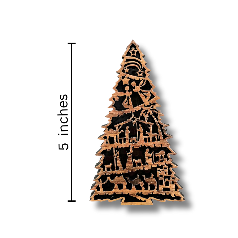 *NEW Olive Wood Christmas Nativity Ornament