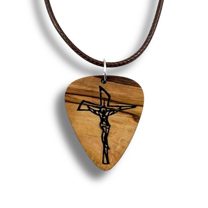 *NEW Holy Land Engraved Crucifix Pendant