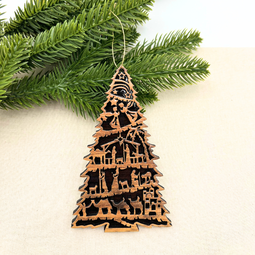 *NEW Olive Wood Christmas Nativity Ornament