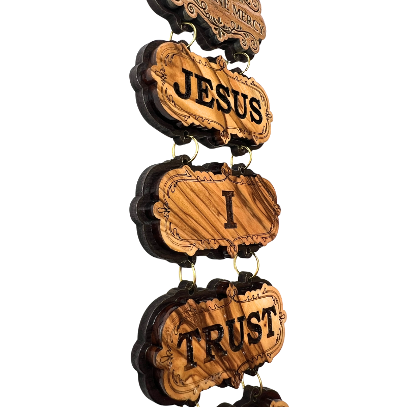 Divine Mercy Wall Hanging with Holy Land Water &amp; Oil