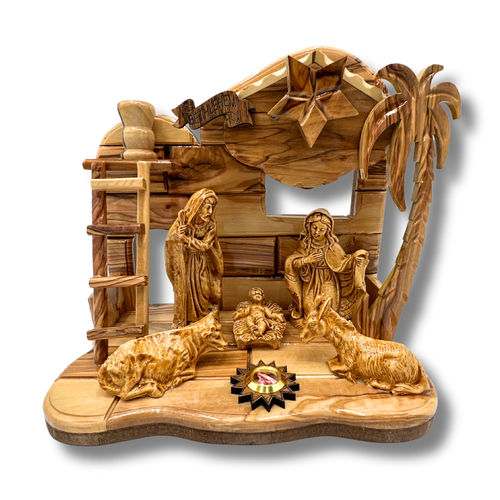 NEW* Holy Family Nativity with Built-In Music Box