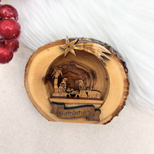 Load image into Gallery viewer, Small Olive Wood Branch Nativity Scene