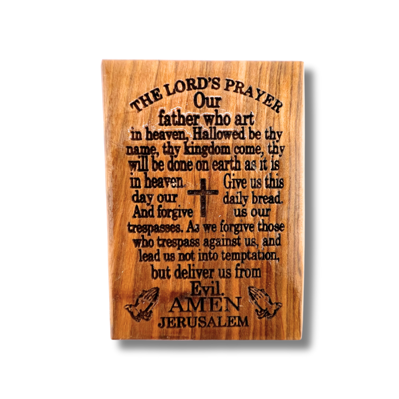 "Our Father" Olive Wood Magnet