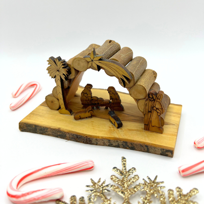Olive Wood Nativity Scene - 5" x 3" x 3"