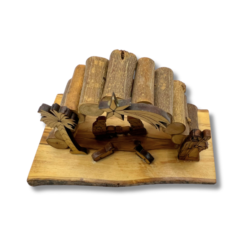 Olive Wood Nativity Scene - 5" x 3" x 3"
