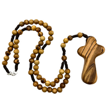 Load image into Gallery viewer, Olive Wood Beads Rosary with Comfort Cross