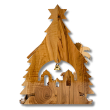 Load image into Gallery viewer, Olive Wood Nativity Scene with Music Box - (8x6 Inches) - OVERSTOCK SALE