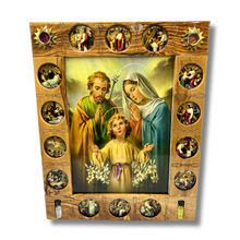 Load image into Gallery viewer, Holy Family with 14 Stations of the Cross Icon