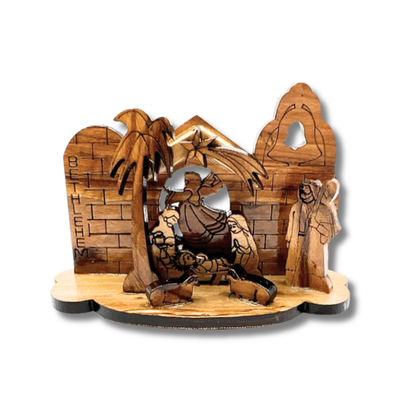 Small Olive Wood Nativity Scene - 3"x 3"