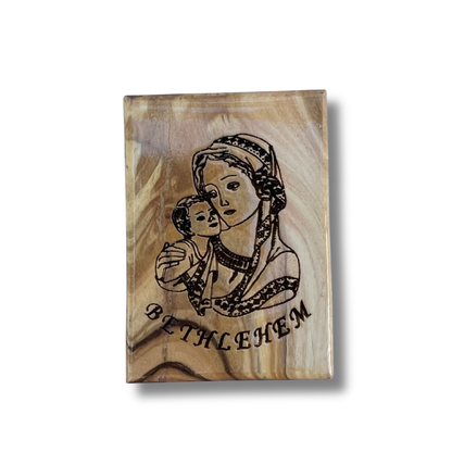 *NEW "Virgin Mary" Olive Wood Magnet