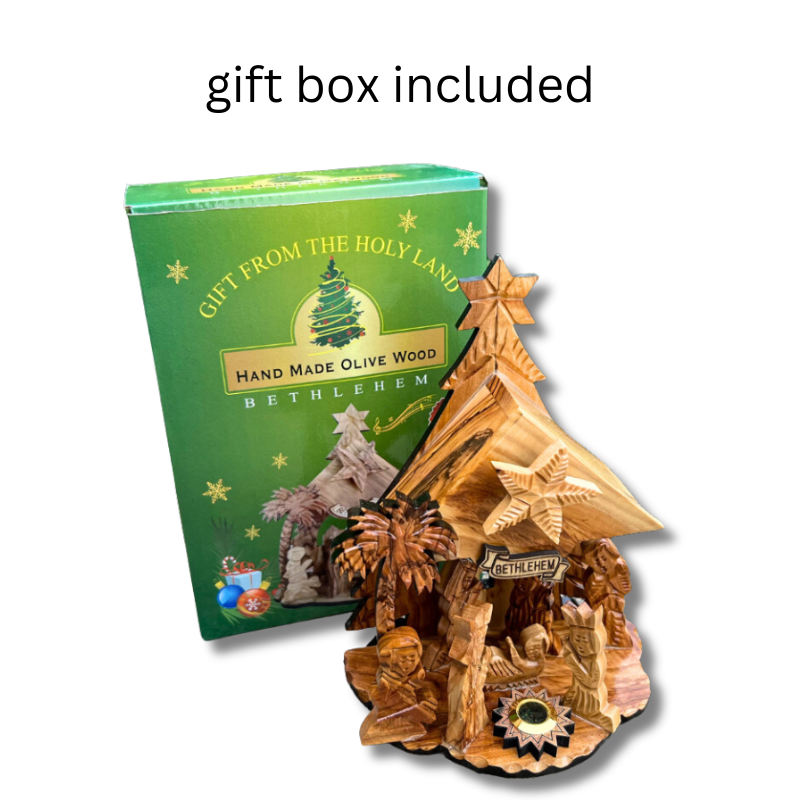 Holy Land Nativity Scene with Music Box