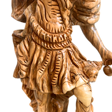 Load image into Gallery viewer, St. Michael the Archangel Olive Wood Statue