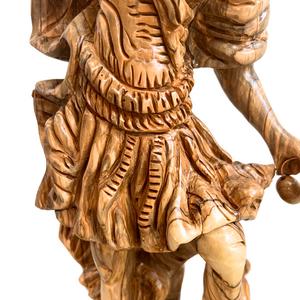 St. Michael the Archangel Olive Wood Statue