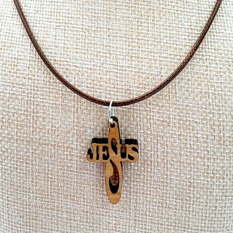 Holy Land Jesus Name Cross Pendant