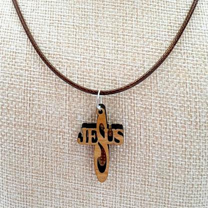 Holy Land Jesus Name Cross Pendant