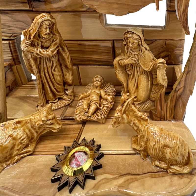 NEW* Holy Family Nativity with Built-In Music Box