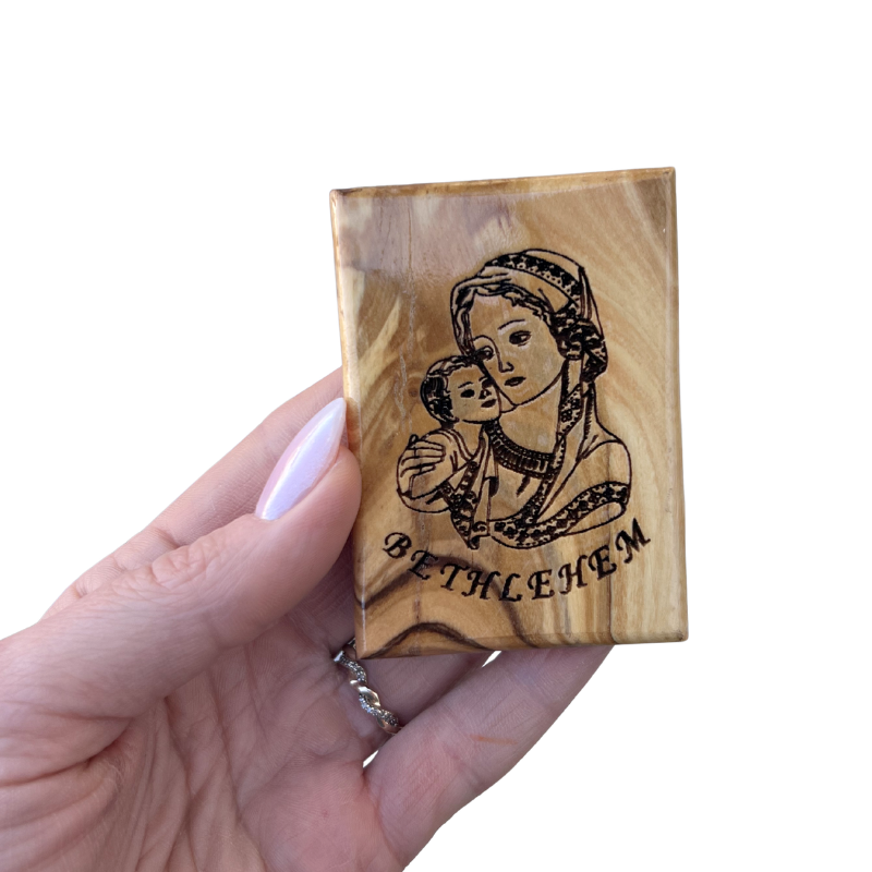 *NEW "Virgin Mary" Olive Wood Magnet