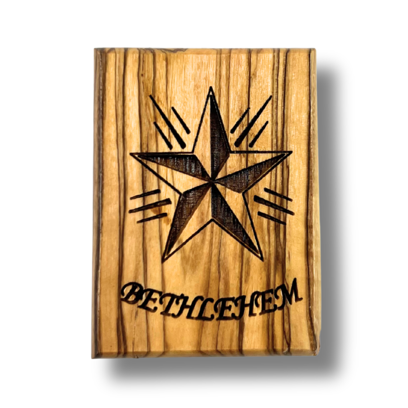 NEW "Star of Bethlehem" Olive Wood Magnet