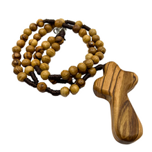 Load image into Gallery viewer, Olive Wood Beads Rosary with Comfort Cross