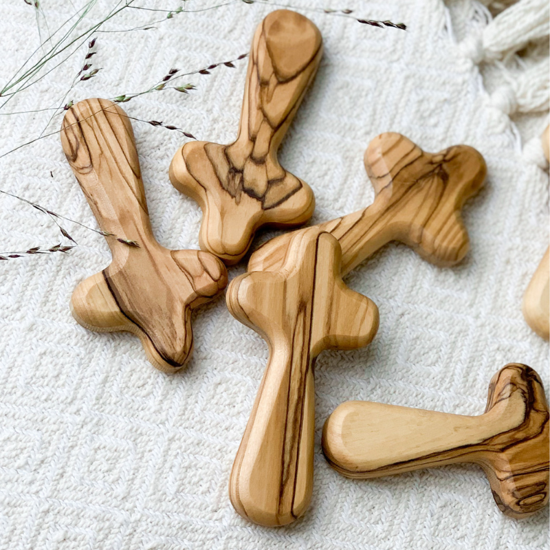 Small Olive Wood Comfort Cross