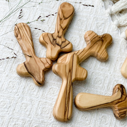 Small Olive Wood Comfort Cross