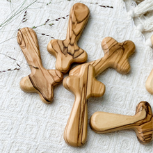 Load image into Gallery viewer, Olive Wood Comfort Cross (Handheld)